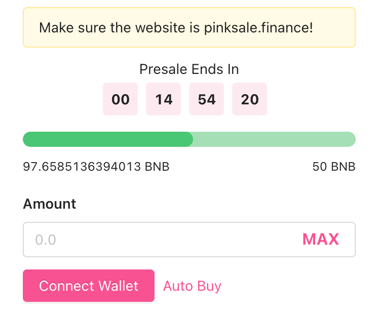 Presale details